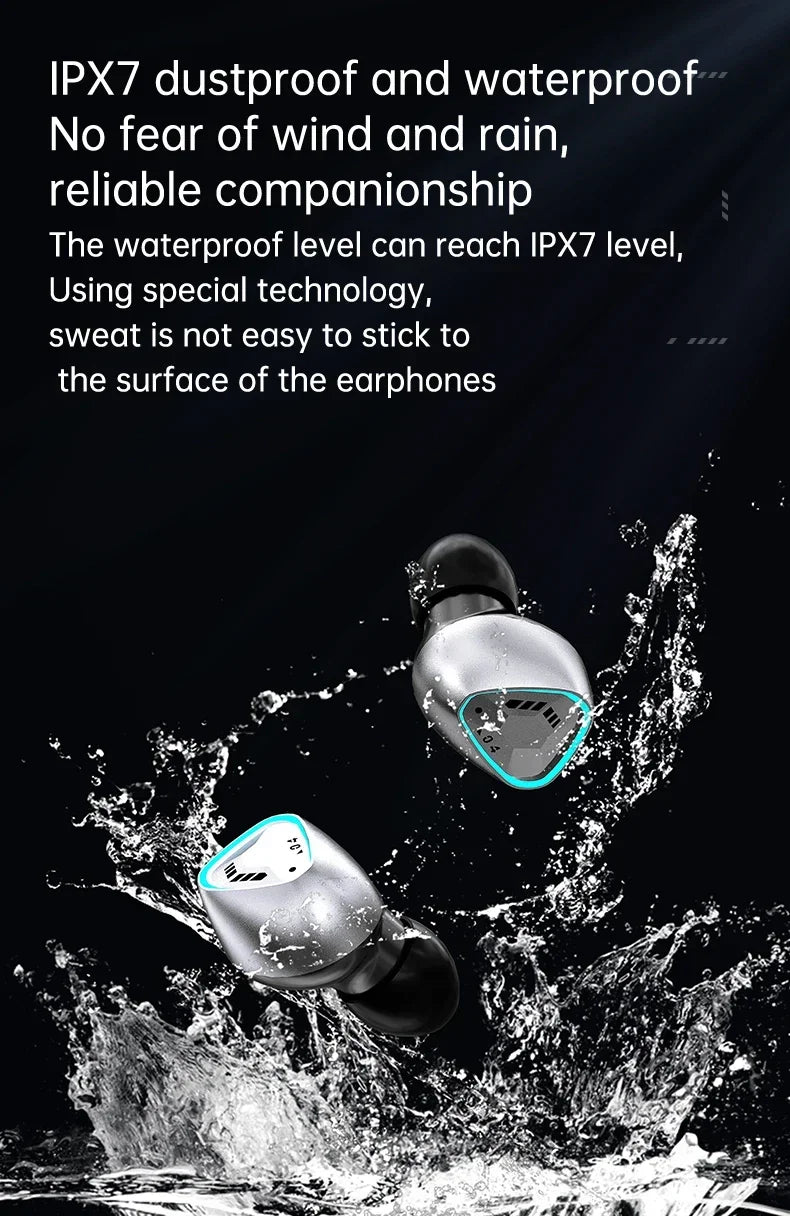 TWS Wireless Headphones Earphones Bluetooth Touch Control Noise Reduction Stereo Waterproof Earbuds Headsets With Microphone