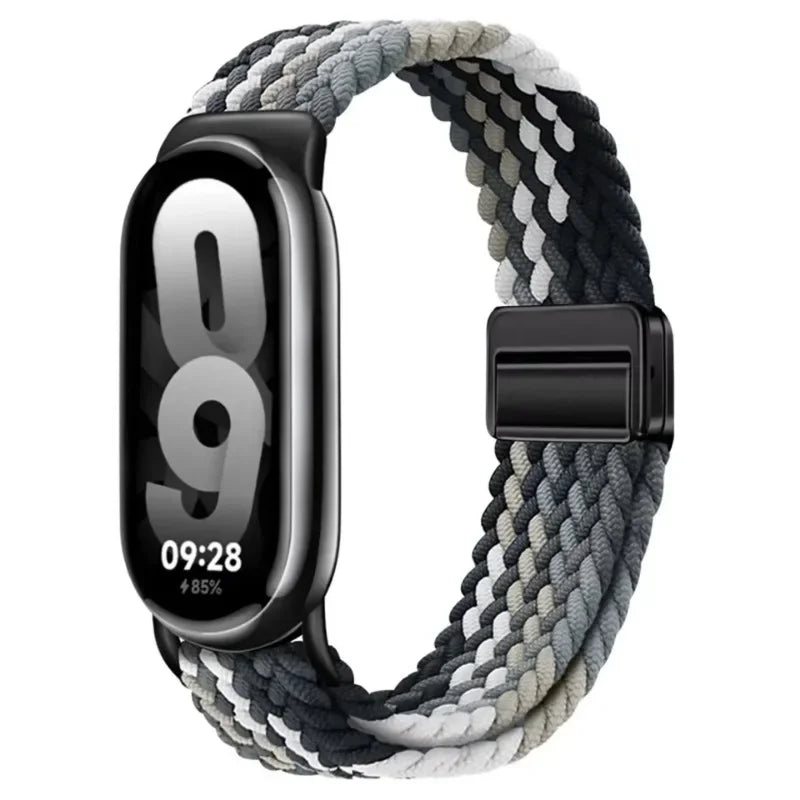 Adjustable Nylon Strap for Xiaomi Mi Band 10/9 Magnetic clasp bracelet Accessories for Xiaomi Mi Band 8/mi 9/10 Smart Watch Belt