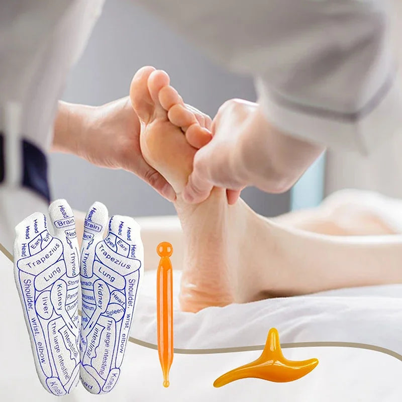 Massage Relieve Tired Feet Socks Acupressure Foot Massager Reflexology Socks Foot Acupoint Massage Tool Physiotherapy Foot Care