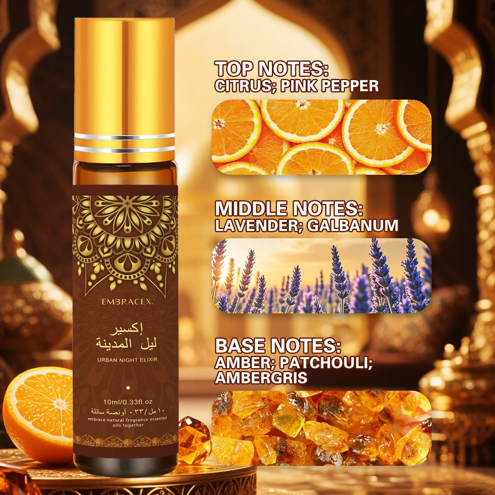 8PC/1PC 10ml Roller Essential Oils Eid al-Fitr Gift  Humidifier Six Long Lasting Scents