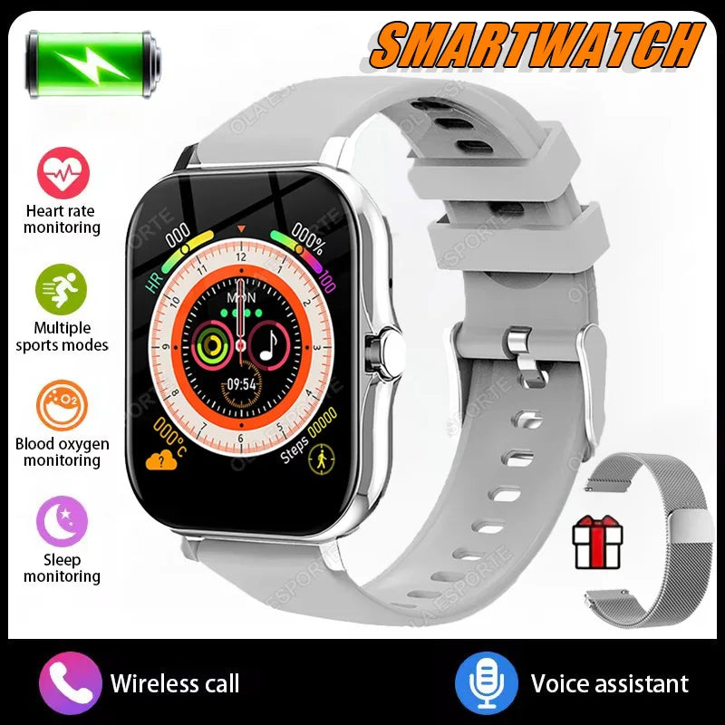 2025New Upgrad Smart Watch For Men Women 1.83Inch Full Touch Display BT Call Sports Monitoring SmartWatch For Android&IOS Phone