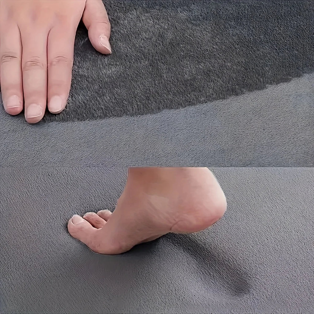 Flannel Thickened Absorbent Bathroom Floor Mat Printed Toilet Non-slip Foot Mat Bedroom Square Carpet Entrance Mat