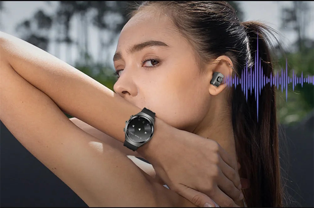Music Smartwatch With Built-in Headphones Heart Rate Health Monitor 1.43-inch AMOLED HD Screen Men's Watch Women Sports Modes
