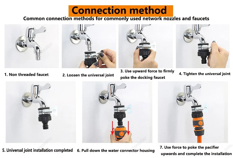 1-5Pc Garden Watering Gun 8 Modes High Pressure Sprayer Adjustable Irrigation Watering Nozzle Plant Lawn Yard Watering Sprinkler
