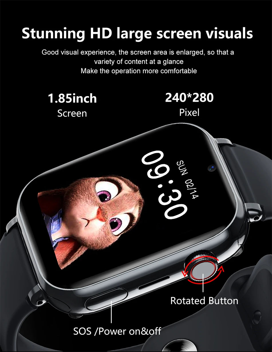 For Xiaomi Kids Smart Watch 5G GPS Location Video Call Sim Card Child Camera Waterproof Upgrade SOS For Boys Girls