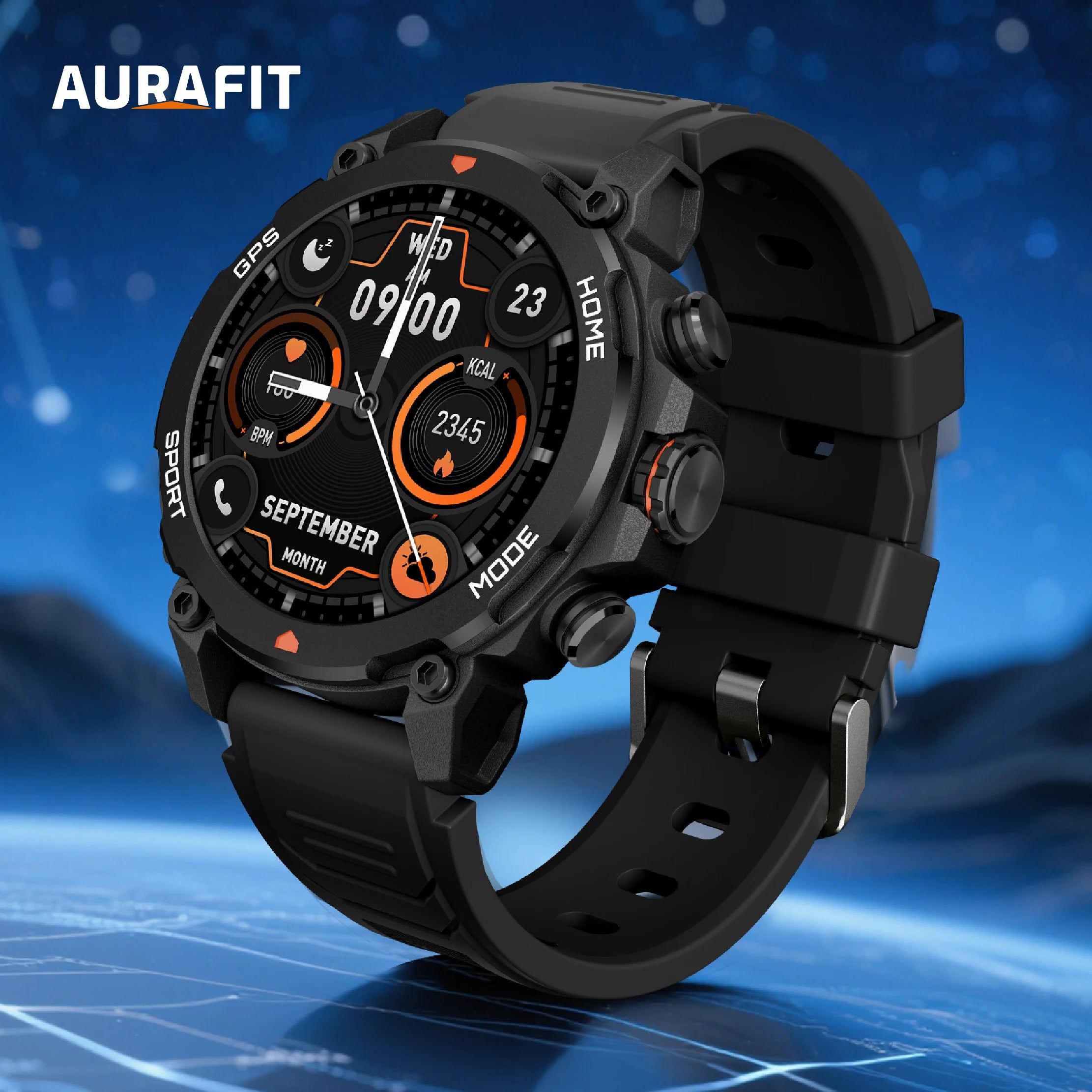 2025 GPS Positioning SmartWatch Lightweight AURAFIT Sports Compass Outdoor Adults Men Women's SmartWatch Health SOS Elderly