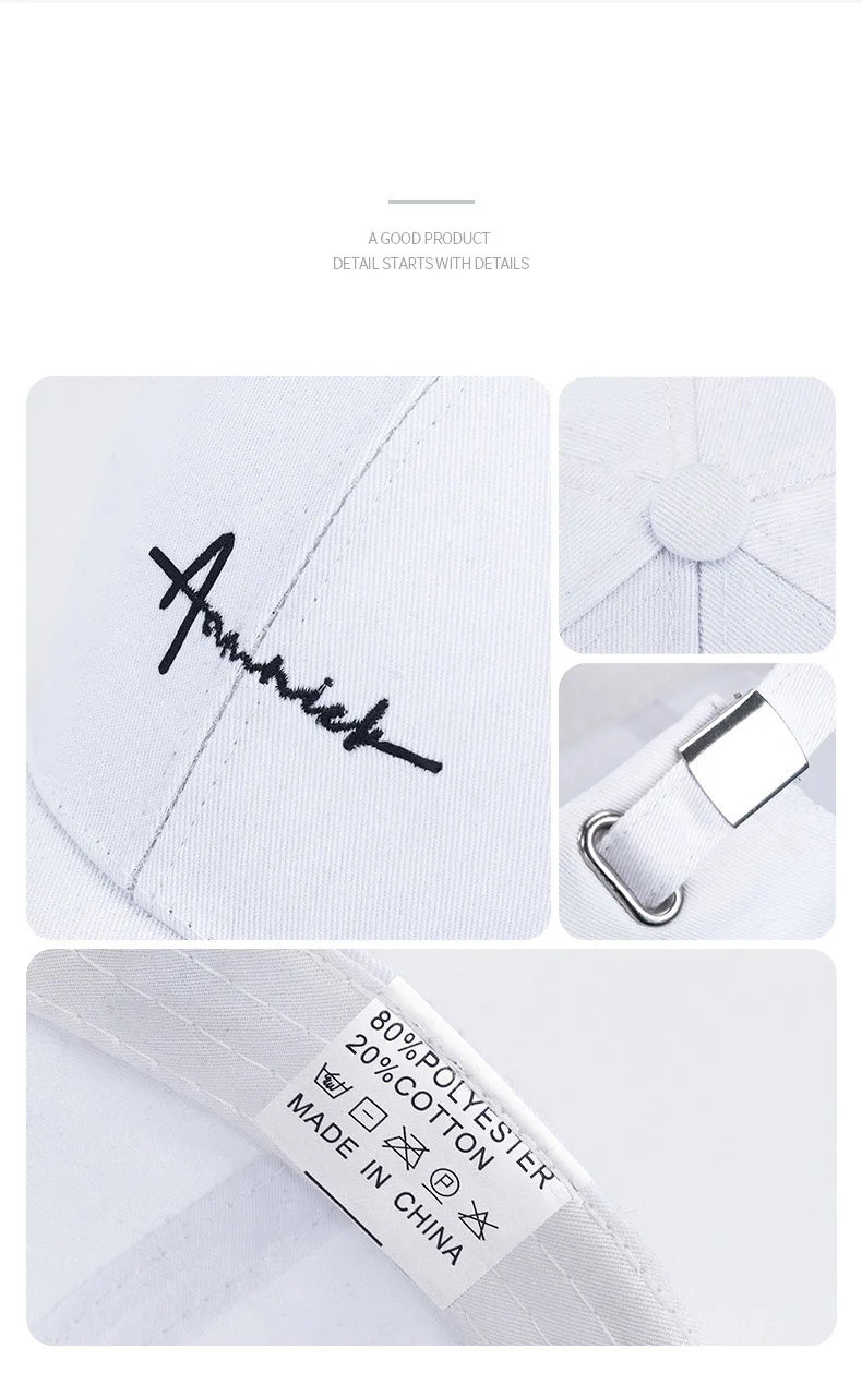 Hat Women's Korean Version Letter Embroidery Cap Baseball Cap Internet Celebrity Sports Breathable Hat Sun Hat