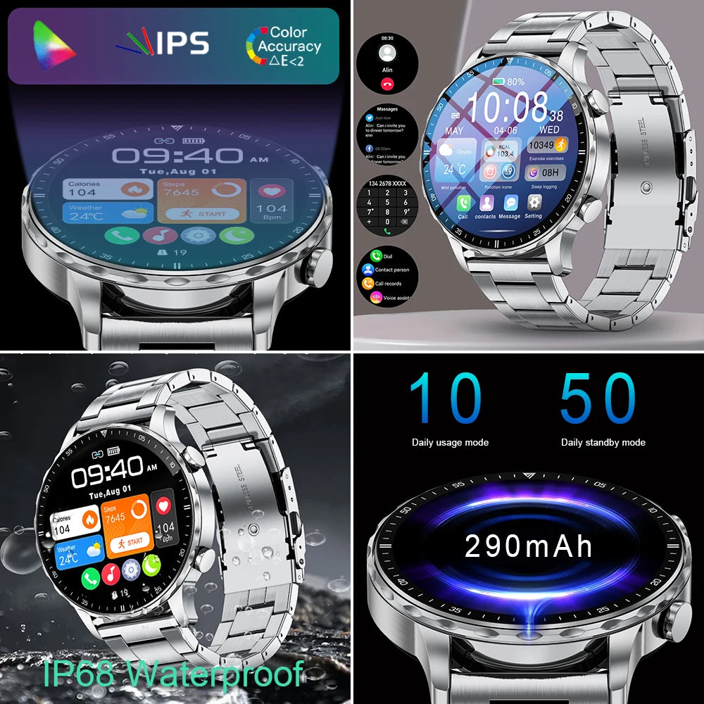 LIGE 2026 New Smart Watch Men Blood Oxygen Health Monitor Men's Watches AI Voice Assistant Bluetooth Call Men Sports Smartwatch