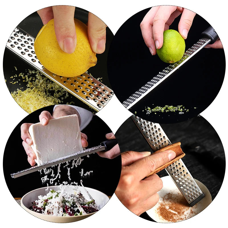 DU High Quality Stainless Steel Peel Lemon Cheese Vegetable Manual Grater Peeler Sharp Blade Choppable Cheese Kitchen Tools