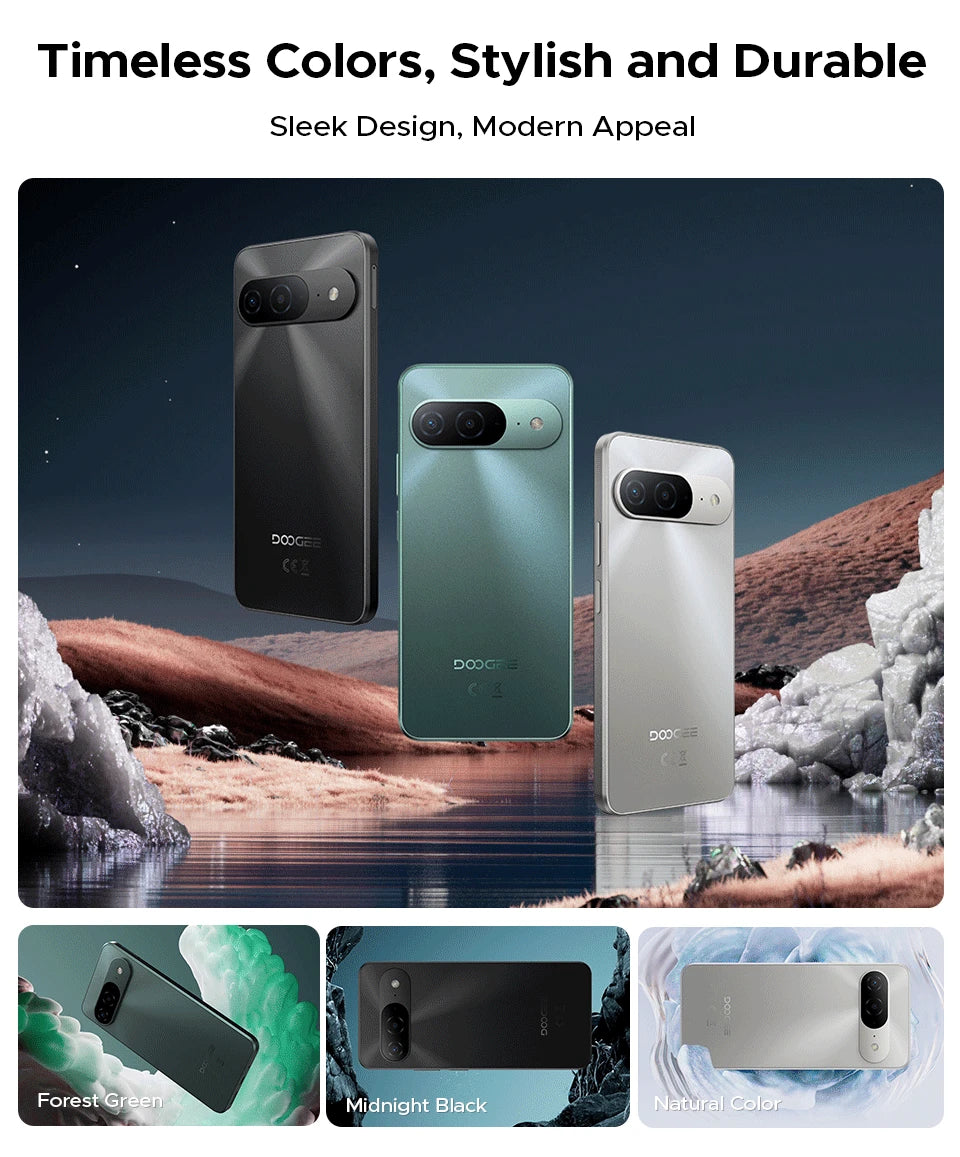 Global Version DOOGEE B10 Smartphone Android 16 7600mAh Battery 6GB 256GB 6.6'' Display 64MP AI Camera IP68 / IP69K Mobile Phone