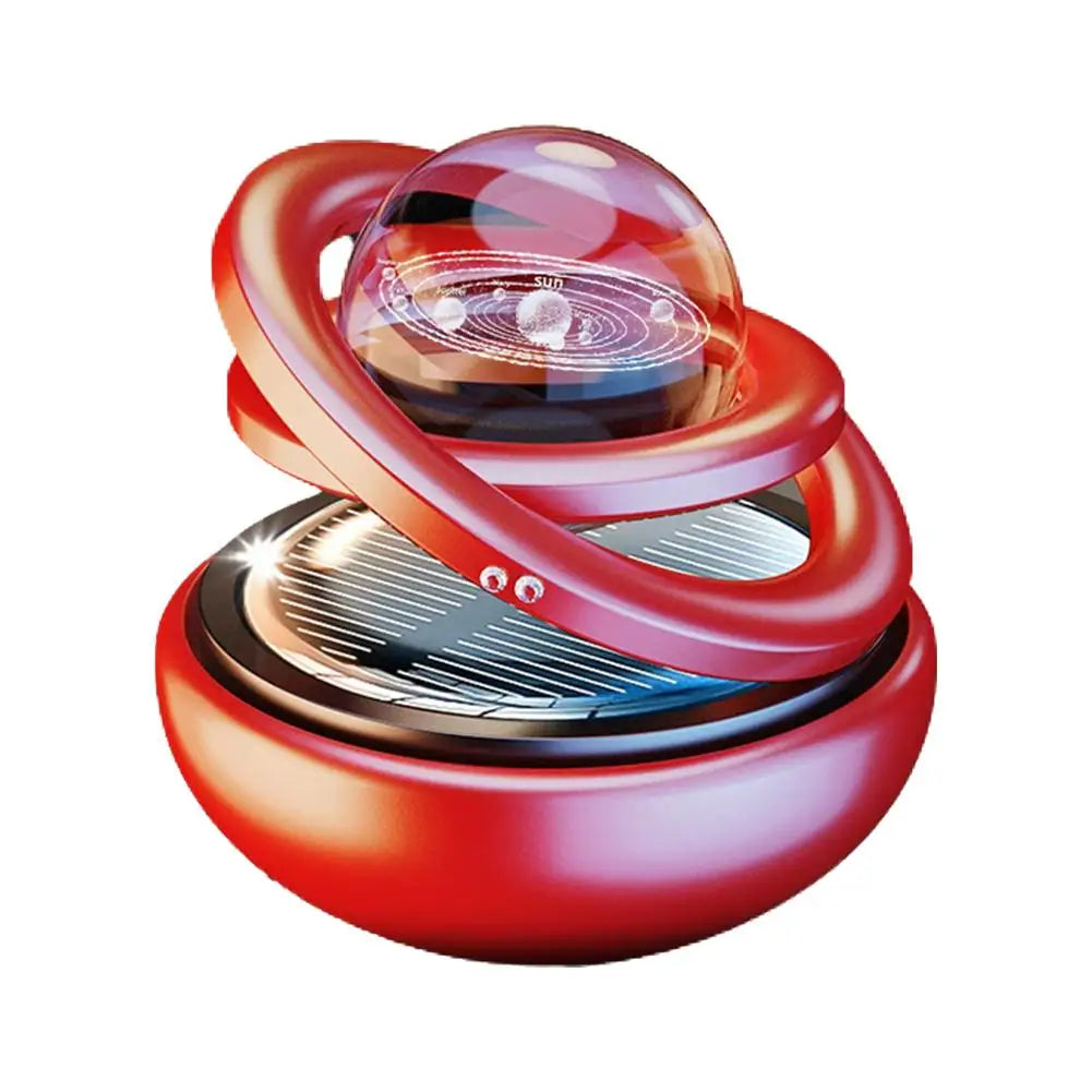 Car Solar Aromatherapy Ornaments Double Suspended Crystal Ball Rotating Aromatherapy Perfume For Home Car  Decor