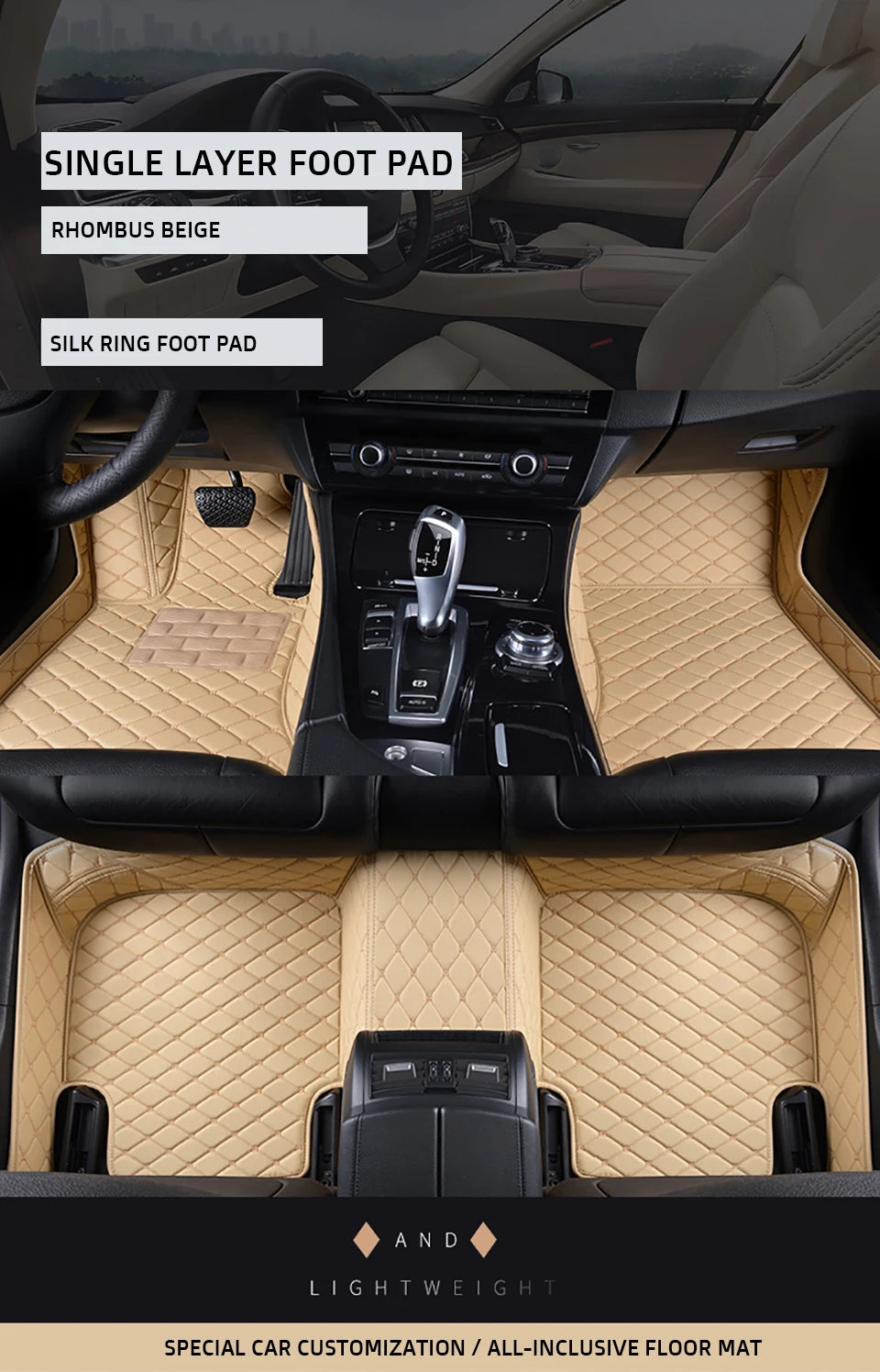 KAHOOL Custom Car Floor Mats For Hyundai Veracruz IX55 Palisade Encino Kona Auto Carpets Foot Coche Accessorie