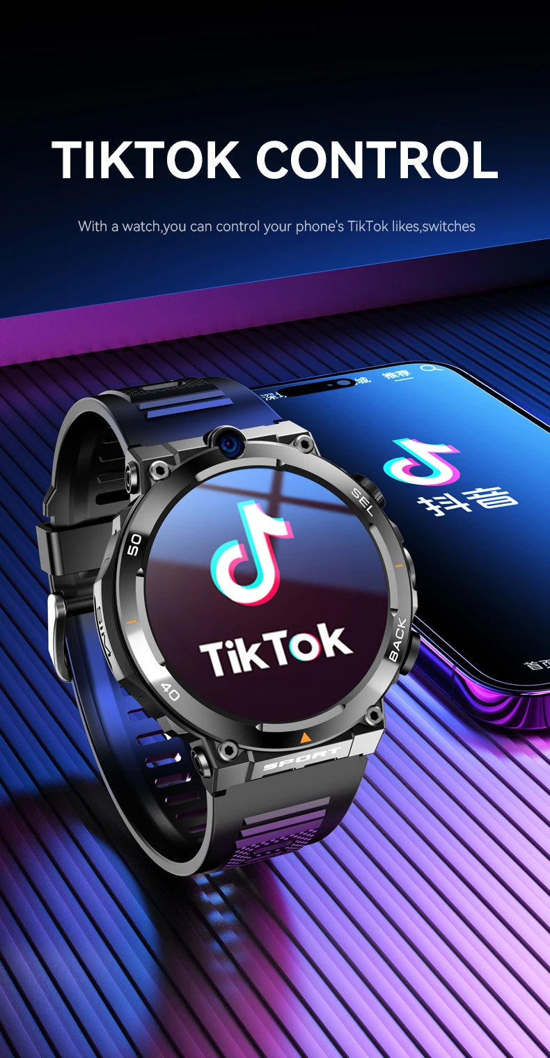 Sport Smartwatch 256GB GPS Wifi Download APP Dual Camera Video Calls Supports Google Play Smart Watch 4G SIM Card For Men Women