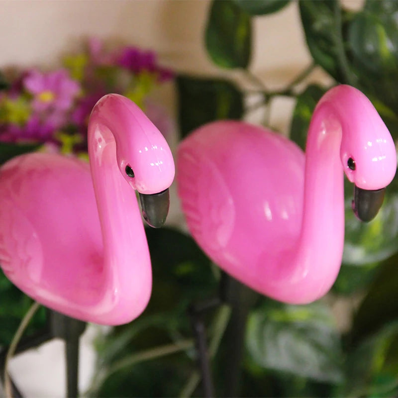 Pink Flamingo Solar Light Outdoor Courtyard Decoration Light Waterproof Garden LED Patio Walkway Light with Lights Ground Lamp P