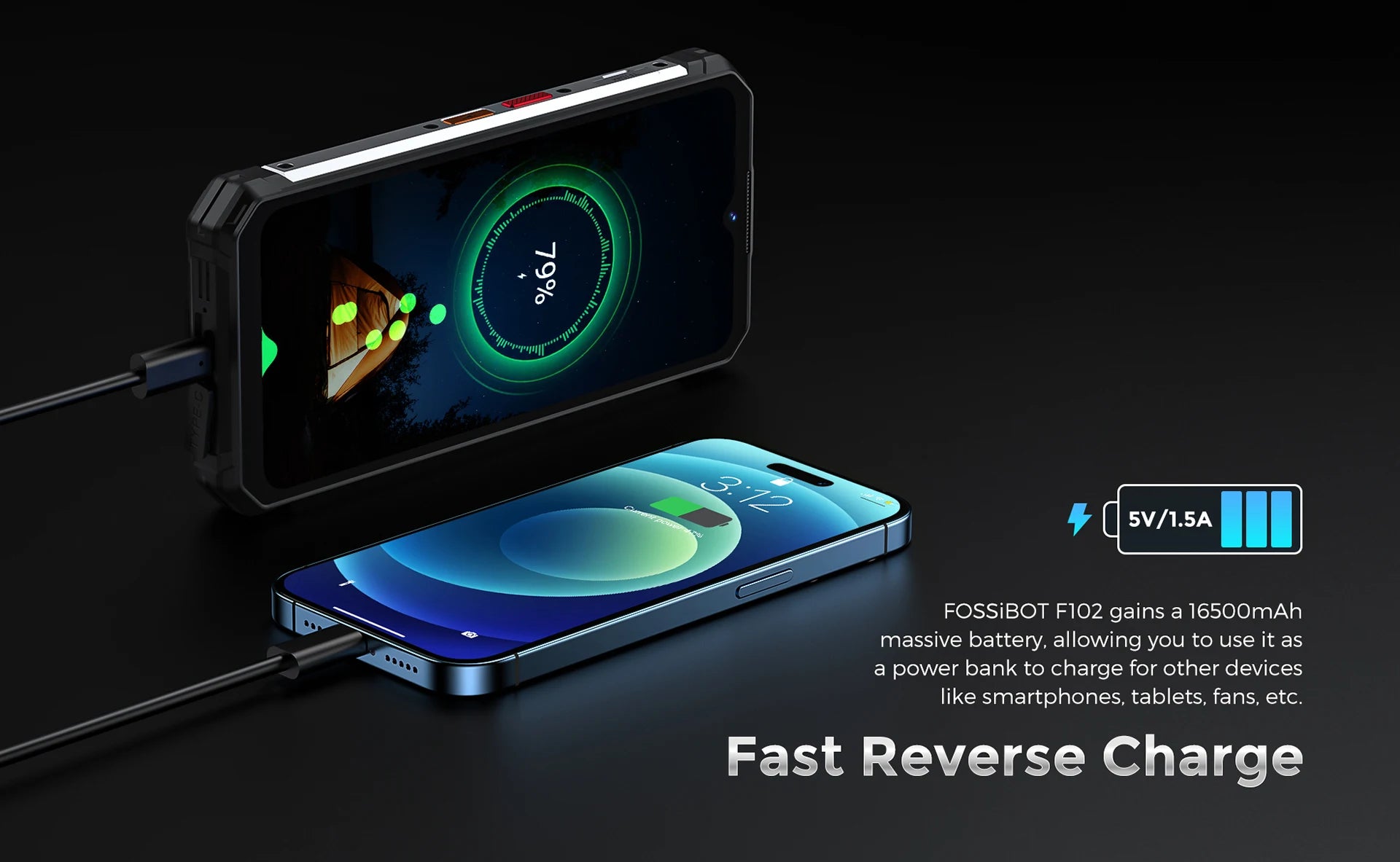FOSSiBOT F102 Rugged Smartphone 16500mAh 20GB+256GB Android 13 Cell Phone 120HZ 6.58 FHD+IPS Display  Helio G99 Mobile Phone NFC