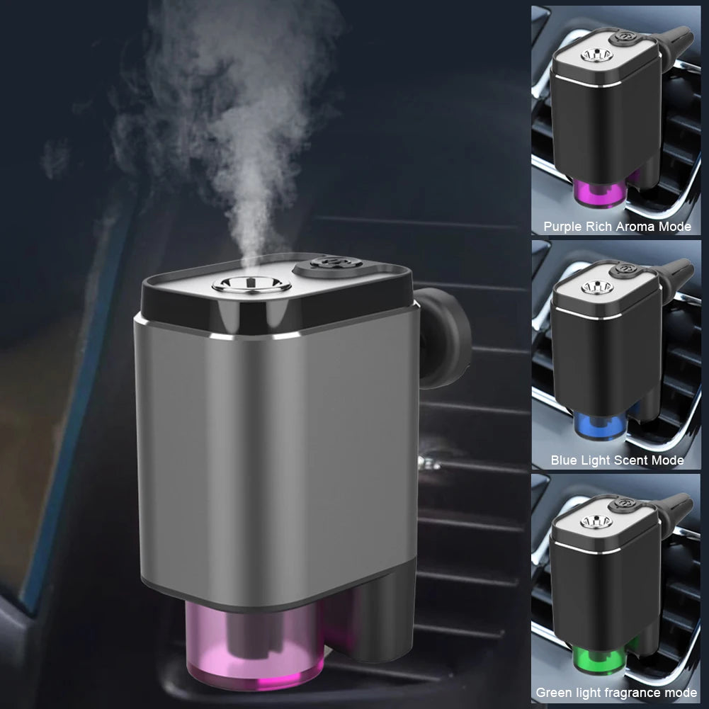Smart Car Aromatherapy Diffuser Essential Oil Mist Humidifier Air Freshener Vent Clip Fragrance Diffuser for Auto Aromatherapy