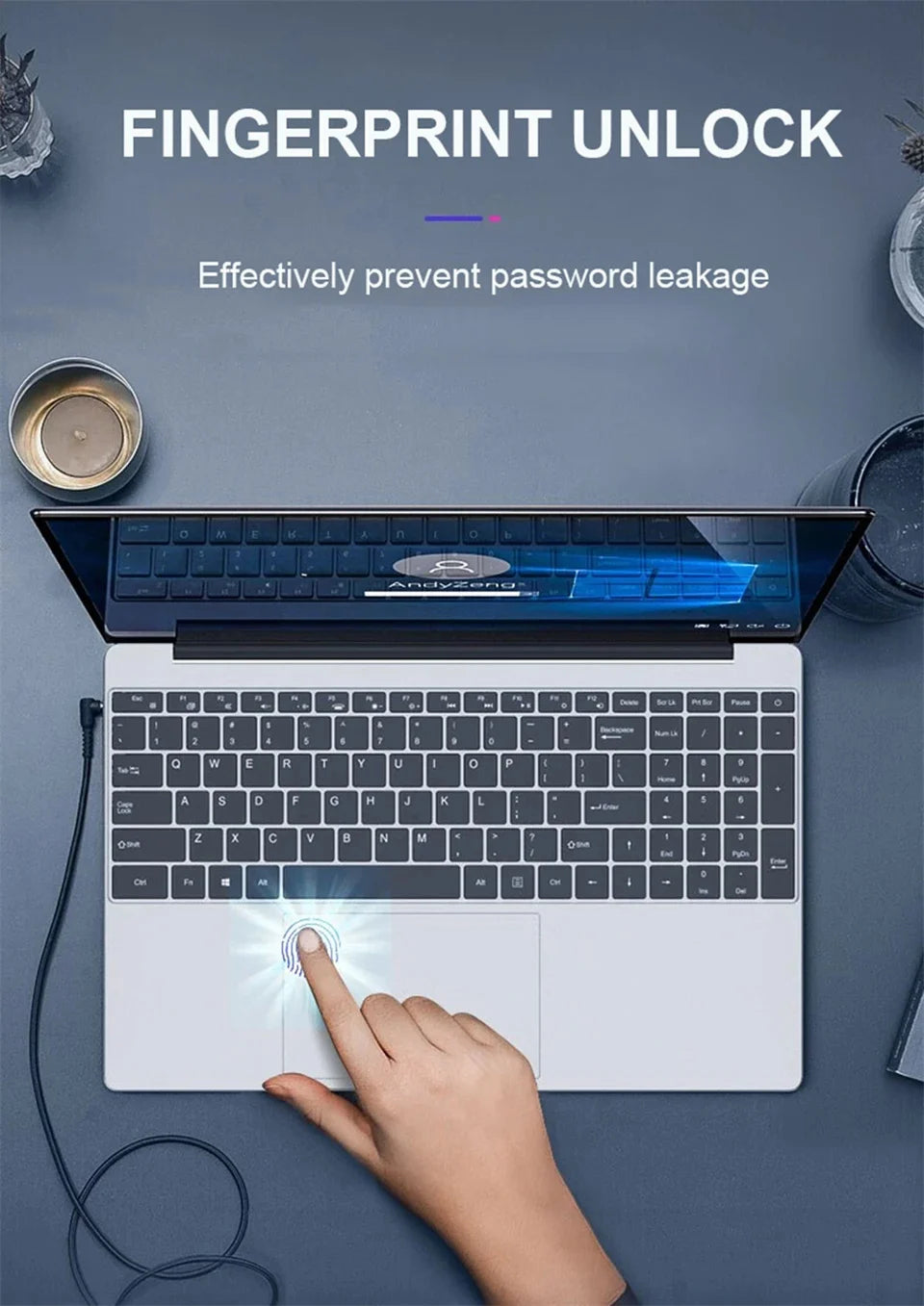 15.6Inch Portable Laptop Intel N95 32GB 2TB Windows11 Office 1080P HD Fingerprint Unlock Laptops Gaming Notebook Computer PC