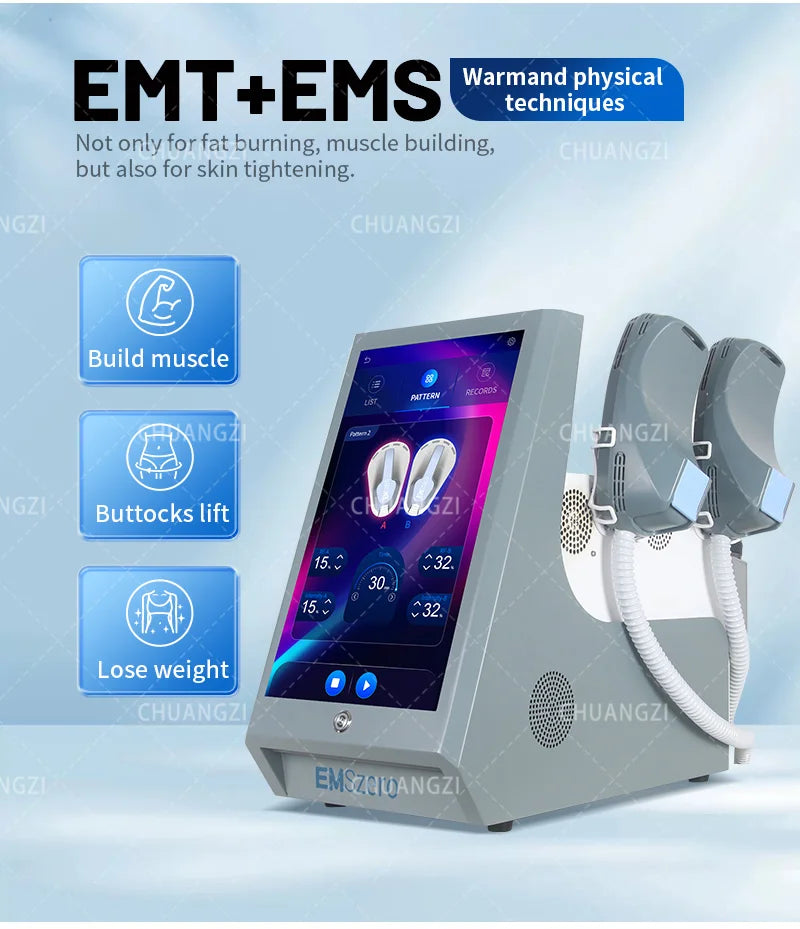 EMS MYOslim Body Sculpt Machine RF Sculpting Electromagnetic Stimulate Body Slimming Machines Muscle Build 6500W 4 5 Handles