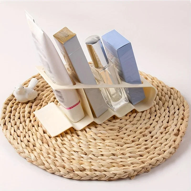 4 Compartment Remote Control Organizer Creative Desktop Storage Rack Plastic Holder Multi Purpose Desk Organizer