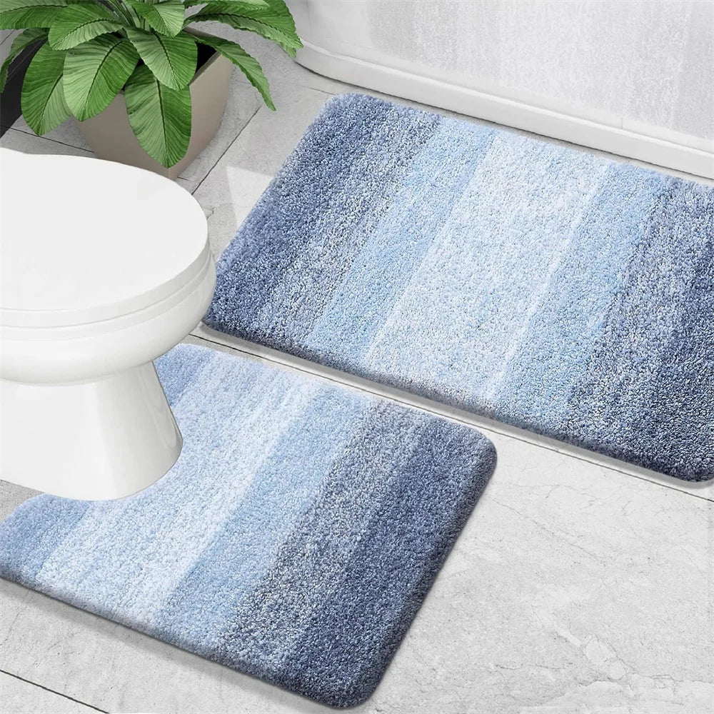 Olanly Super Absorbent Bathroom Rug Luxury Chenille Bath Mat Plush Non-slip Shower Mat Bathroom Carpet Welcome Deal Floor Mats