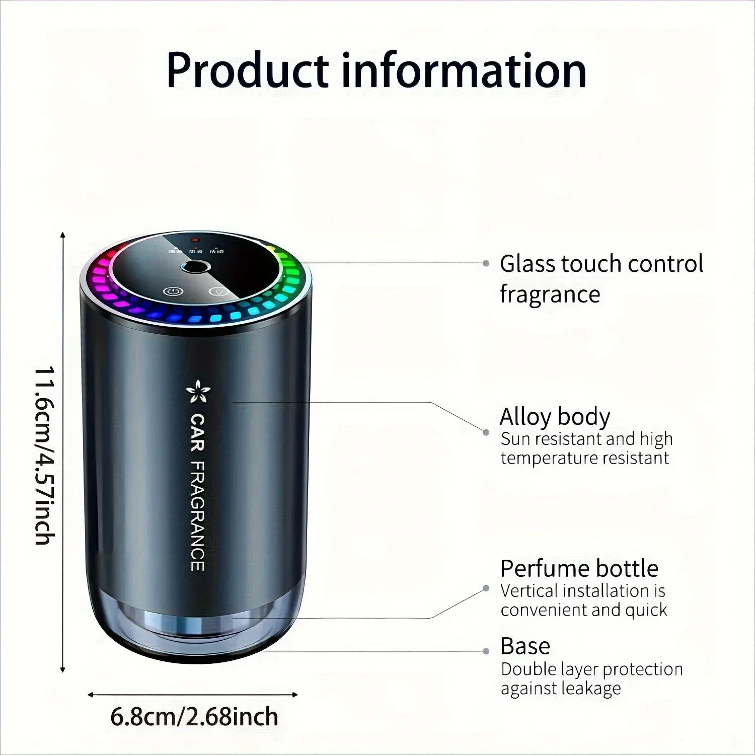 Car Aroma Diffuser with Perfume, Aromatherapy Oil Diffuser with Projective Star Light for Car Fragrance, Driving Induction Spray