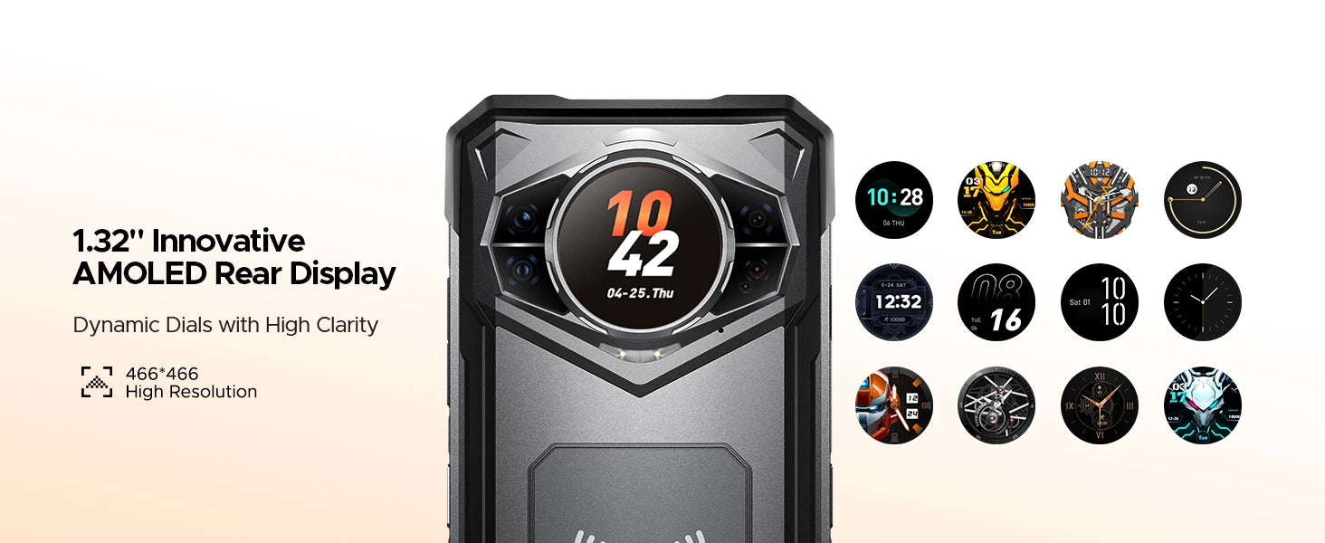 DOOGEE S200 VIP 5G Rugged Phone 1.32" Rear Display 48GB 256GB 6.72" 100MP Camera 10100mAh Battery 33W Android 16 Smartphone