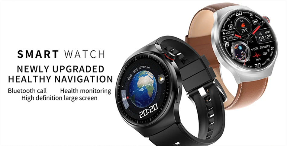 2025 New Bluetooth Call Smart Watch Men For Xiaomi IP68 Waterproof GPS Sports  AMOLED HD Large Screen Heart Rate NFC Watch Gift