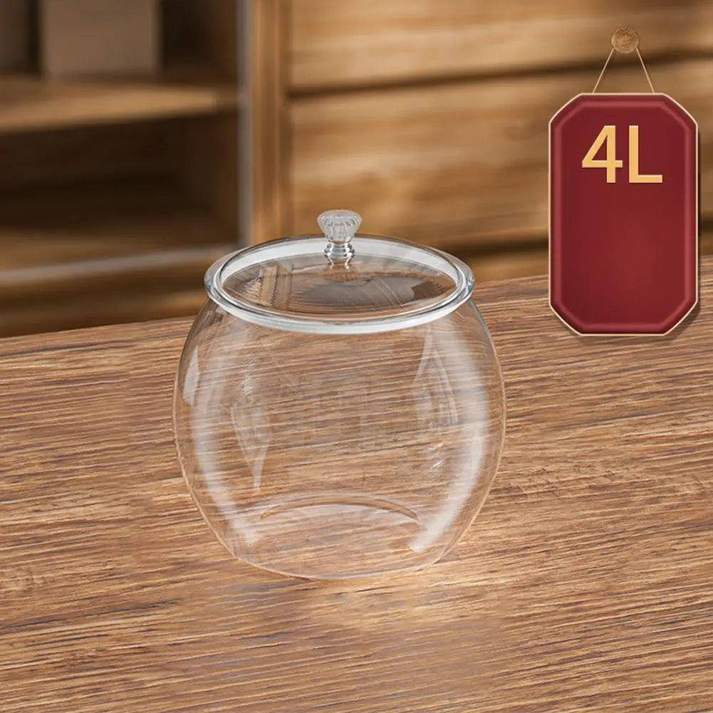 1pc Flour Grains Candy & Cookie Jar Hard and Smooth Plastic Pot with Lids Clear Airtight Food Storage Canister