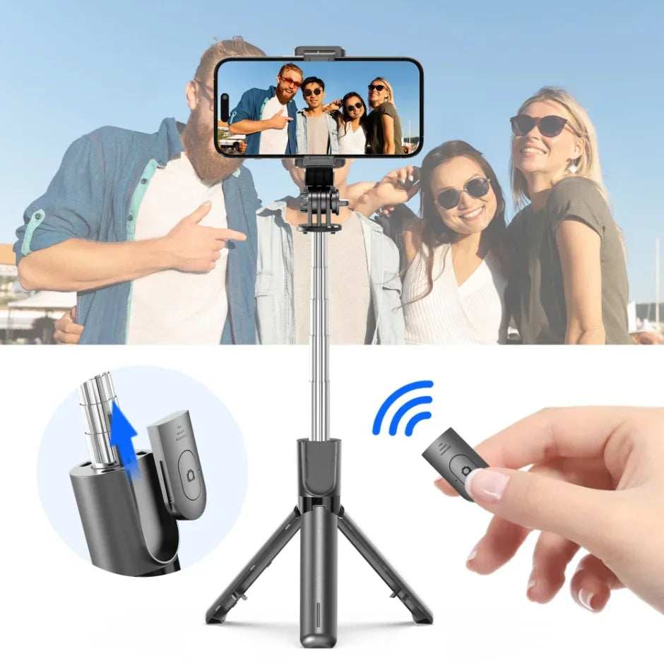 Portable Mini Selfie Stick Tripod With Fill Light Stand Phone Holder Extendable Wireless Bluetooth Remote For Live Broadcast