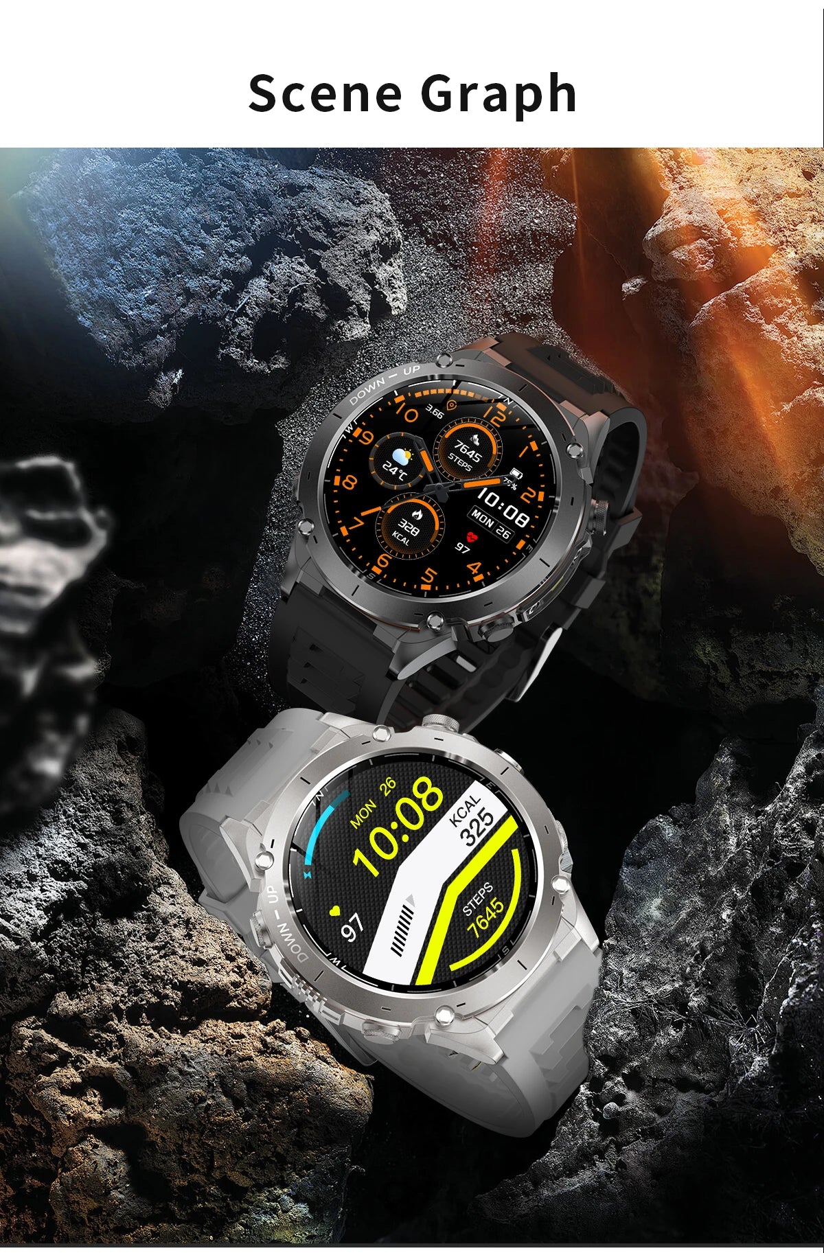 2025 GUHUAVMI Y-101 GPS Sports Smart Watch 10ATM Waterproof Built-in Dual-Band GNSS Compass Altimeter Military Grade Smartwatchs