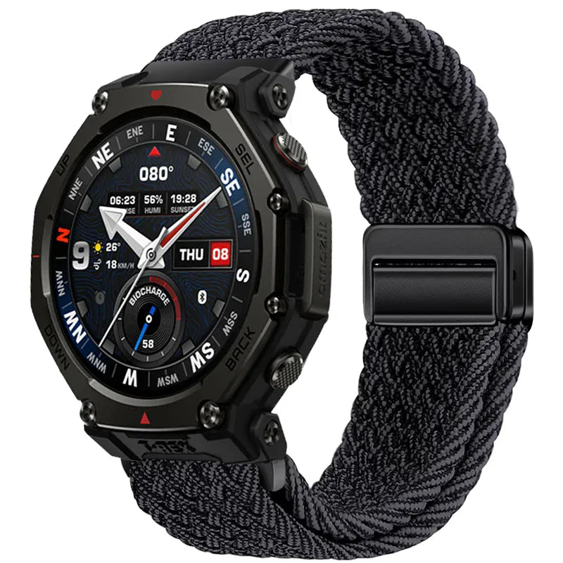 20mm 22mm Nylon Strap for Amazfit T-Rex3 Pro 48/44mm Helio Balance 2 Magnetic Buckle Bracelet Amazfit Active 2 Bip 6 5 Wristband