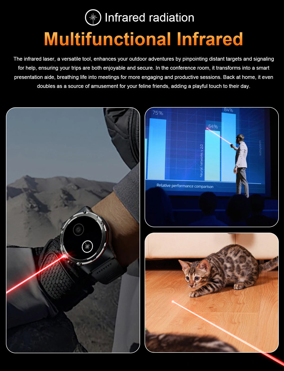 T-Rex 3 GPS Sports Waterproof Smart Watch Men 3ATM waterproof 500mAh Battery NFC Call 2026 New Military Smartwatch UV+Infrared