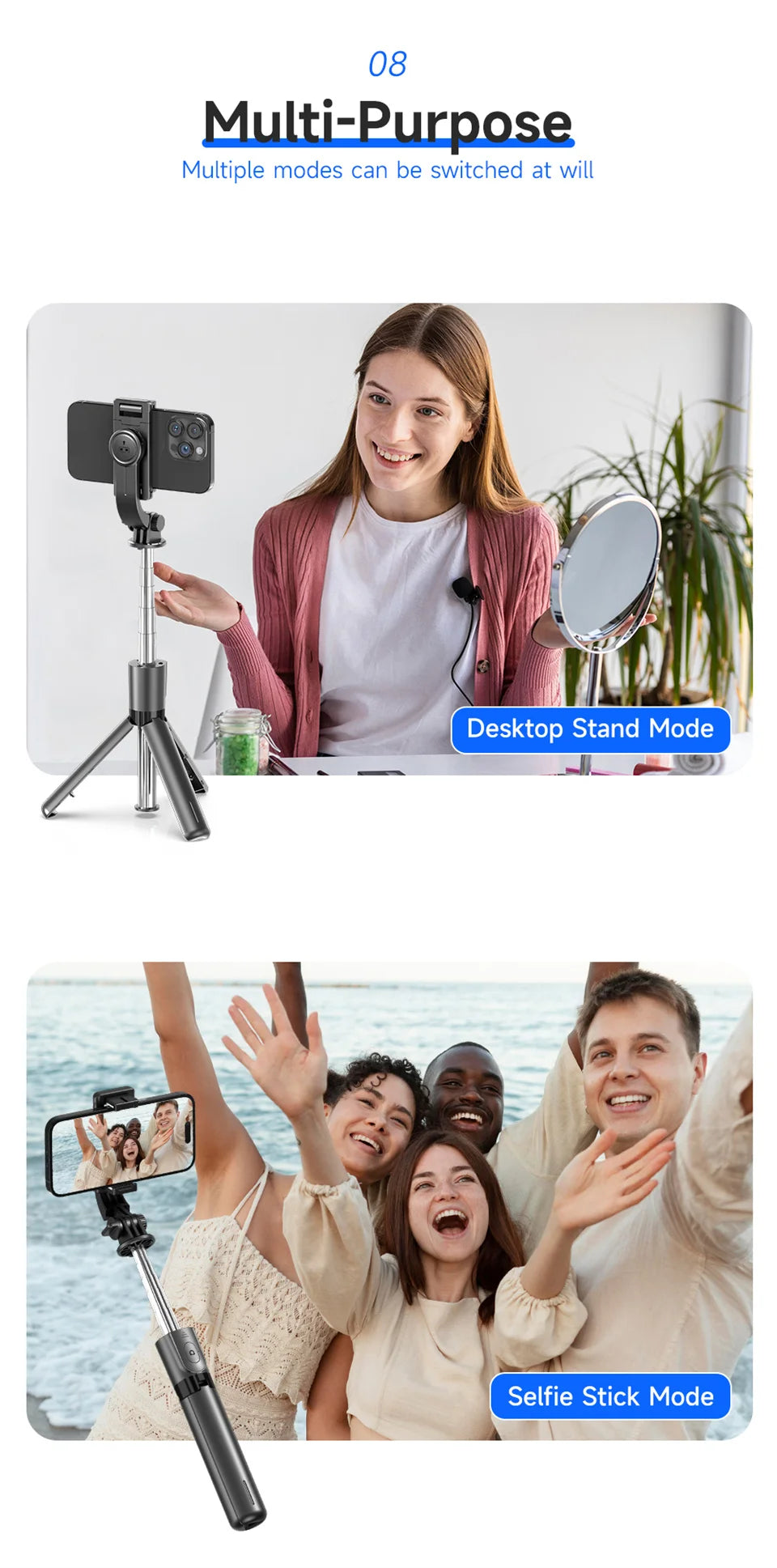 Portable Mini Selfie Stick Tripod With Fill Light Stand Phone Holder Extendable Wireless Bluetooth Remote For Live Broadcast