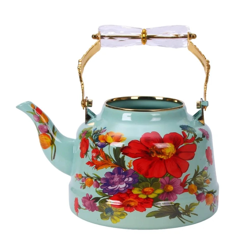 Enamel Kettle Make Tea Make Coffee Hot Milk Home Restaurant Kitchen Cookware Enamel Water Kettle