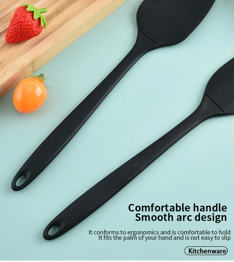 Silicone kitchenware 6-piece set, cream  scraper, spatula, oil brush, size scraper set baking tool，Non-integrated hand