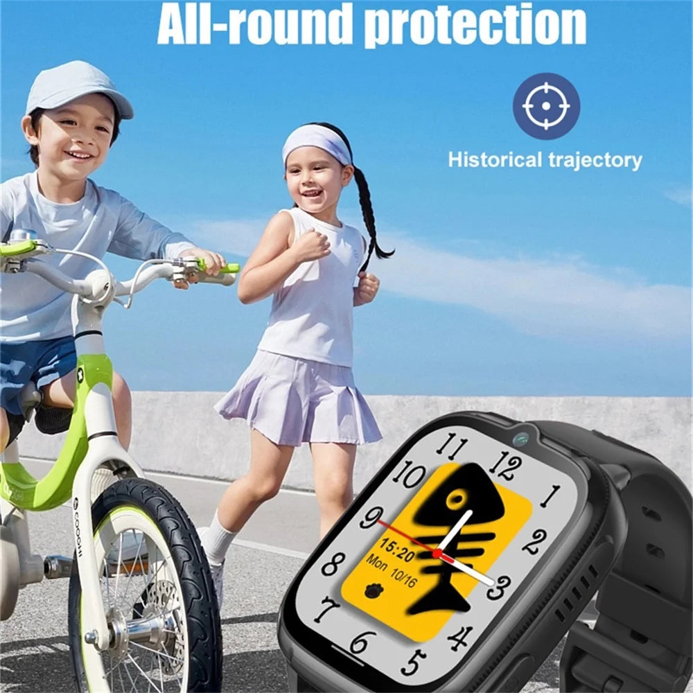 696 Kids Smartwatch 4G Network Video Call LBS WIFl Positioning Voice Calls Waterproof Children Smart Watch Calculator Student