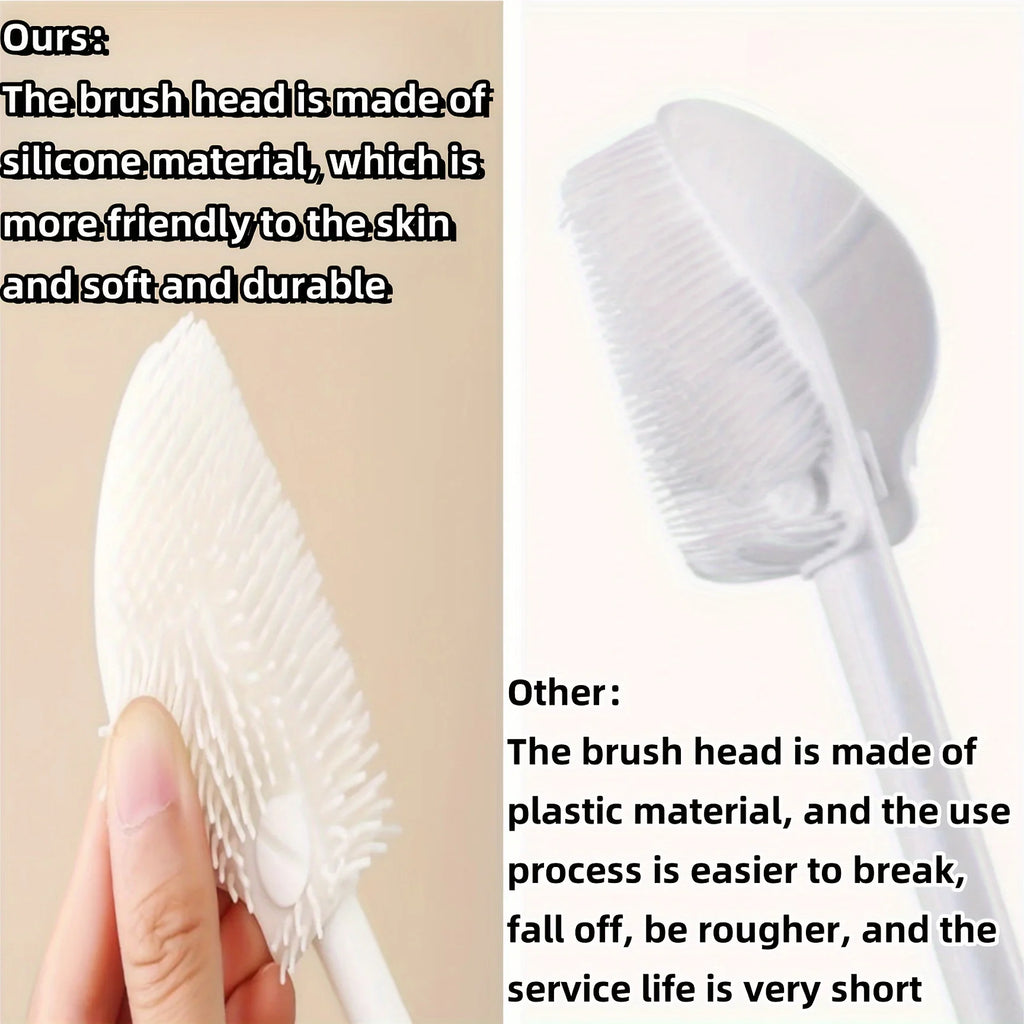 Foldable 360 degree comprehensive cleaning silicone brush with long handle design, reusable for bottles and cups