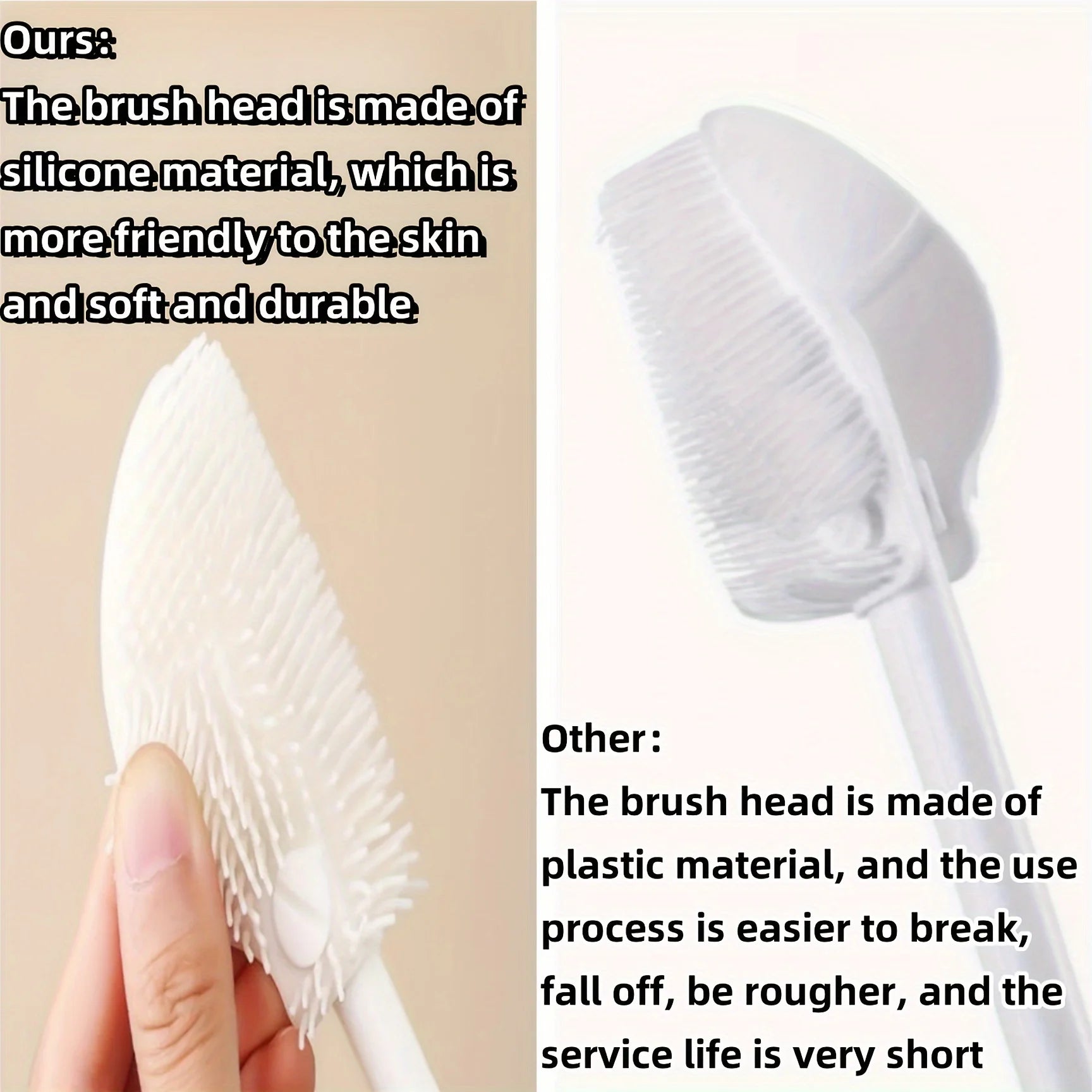 Foldable 360 degree comprehensive cleaning silicone brush with long handle design, reusable for bottles and cups
