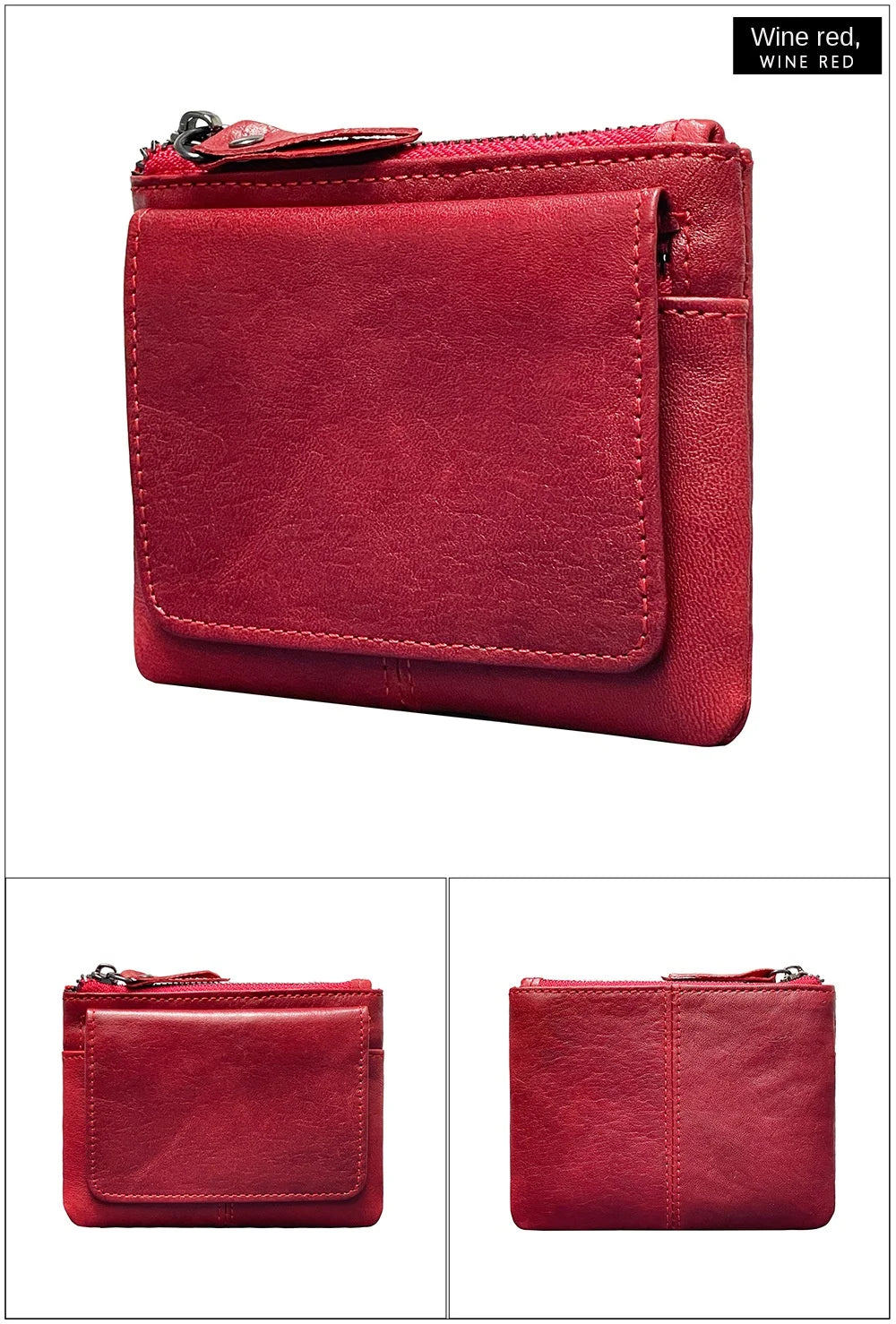 New Cow Leather Women's And Men's Card Bag Coin Purse Slim Credit Card Holder Wallet For Men and Women ID Card Pocket
