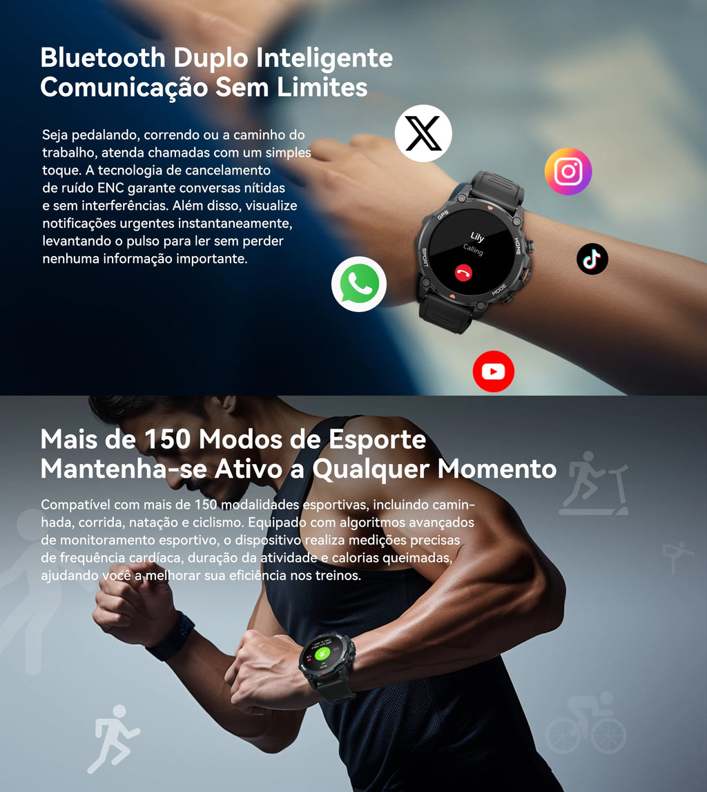 2025 GPS Positioning SmartWatch Lightweight AURAFIT Sports Compass Outdoor Adults Men Women's SmartWatch Health SOS Elderly