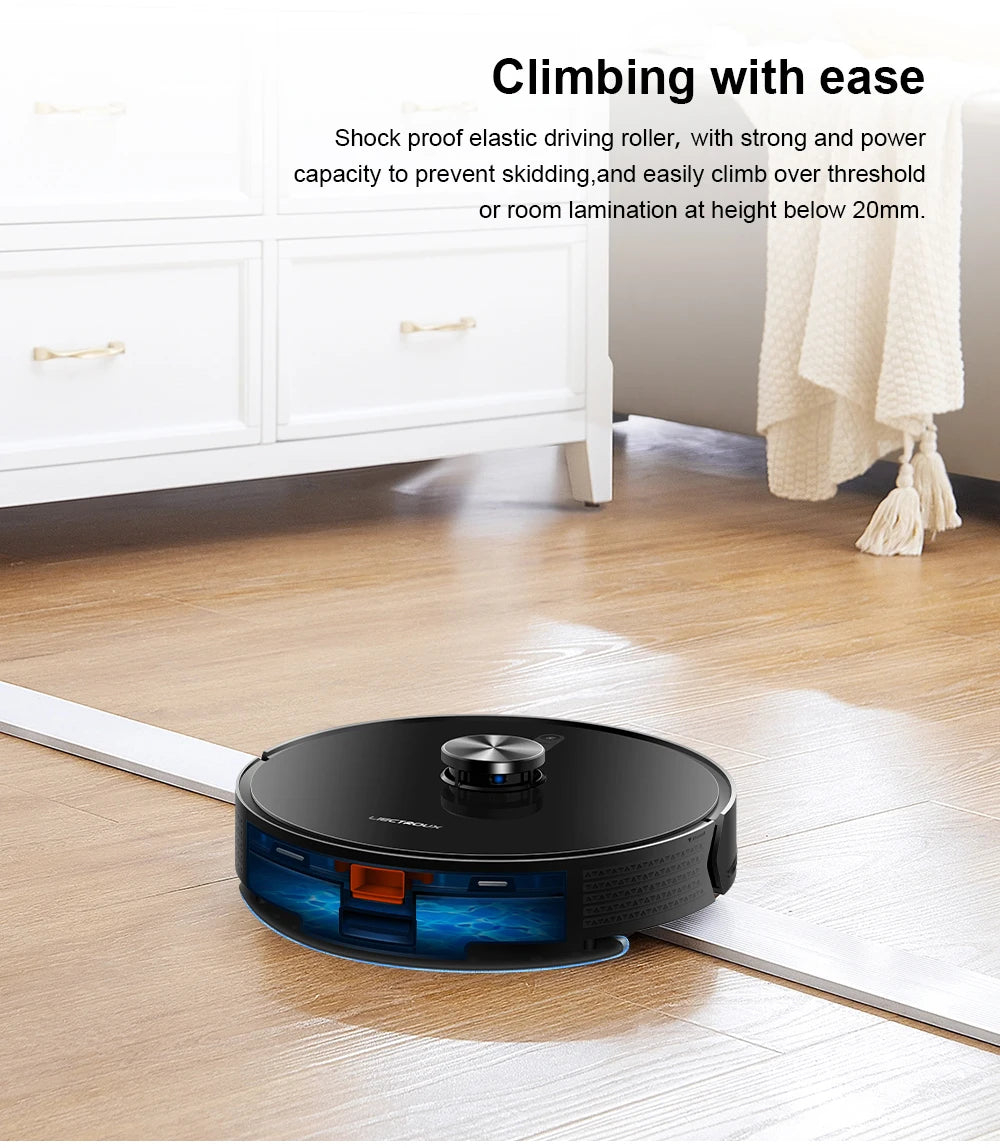 Robot Vacuum Cleaner Liectroux/Lilin X6, LDS Lidar Laser System,6500Pa,Multi-Floor Maps,Y Shape Wet Mop,Multilingual Voice
