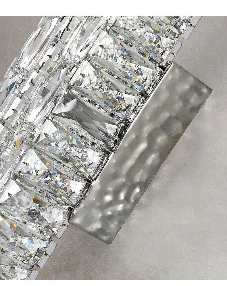 Postmodern Luxury Linear Crystal Wall Light Gold Metal Base G9 Led Wall Sconce 4 Styles Optional Bedroom Bathroom Hotel Lobby
