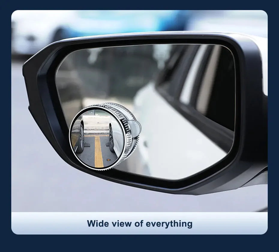 SEAMETAL 2pcs Wide Angle Car Blind Spot Mirrors 360 Adjustable Car Auxiliary Rearview Mirrors HD Suction Cup Small Round Mirror