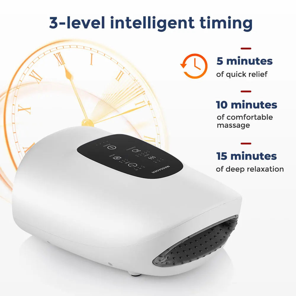 Cordless Hand Massager Machine for Wrist Arthritis Vibartion Heat and Pressure Acupoint Physiotherapy Palms Finger Compression