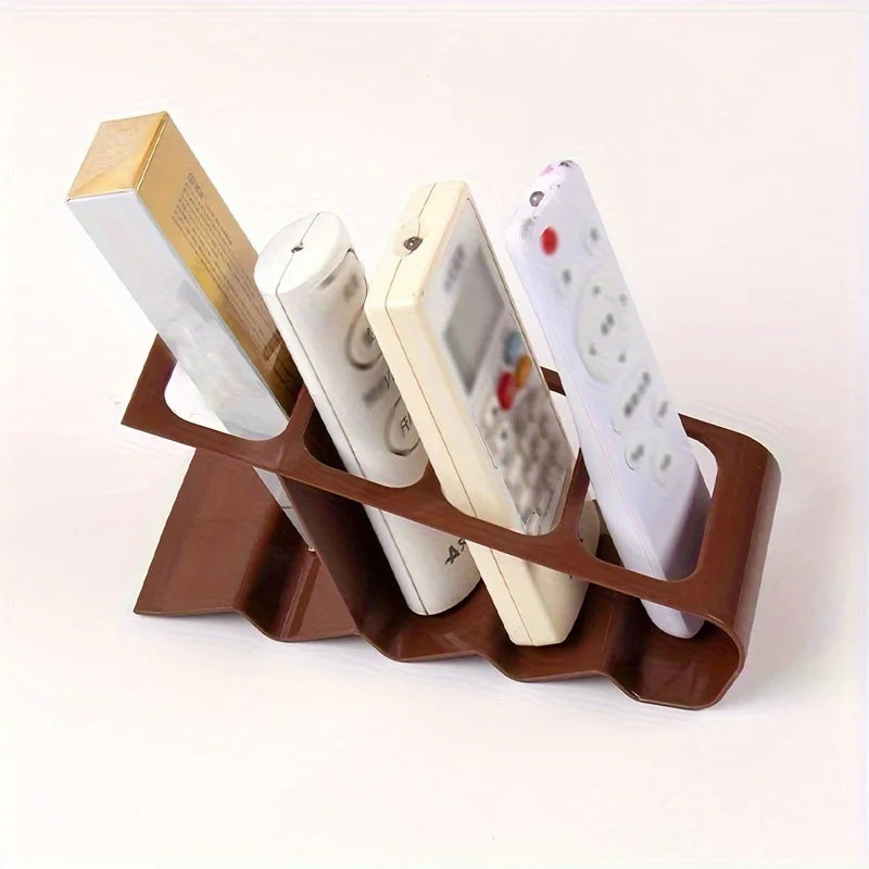 4 Compartment Remote Control Organizer Creative Desktop Storage Rack Plastic Holder Multi Purpose Desk Organizer