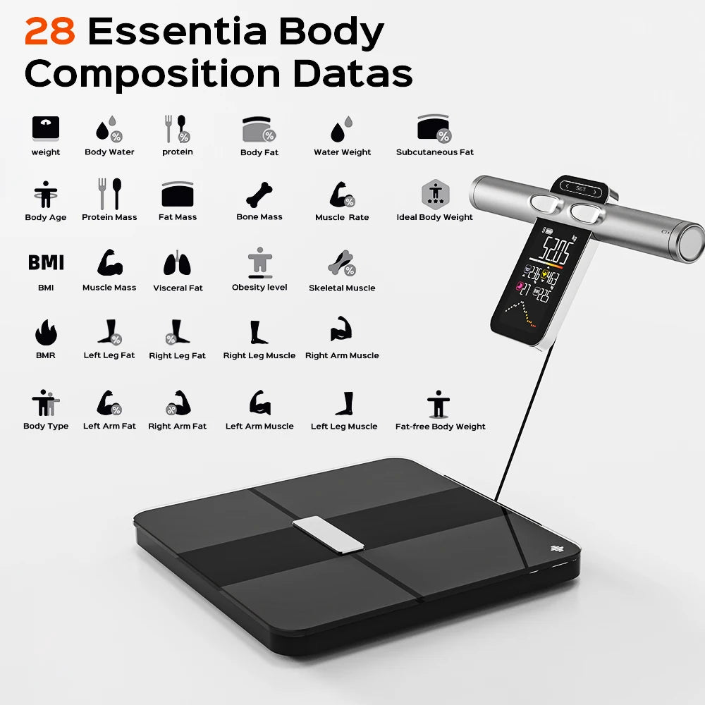Intelligent Body Fat Scale 2025 New Smart Body Composition Analyzer Scale Body Bioimpedance Scale, Support Offline Measurement