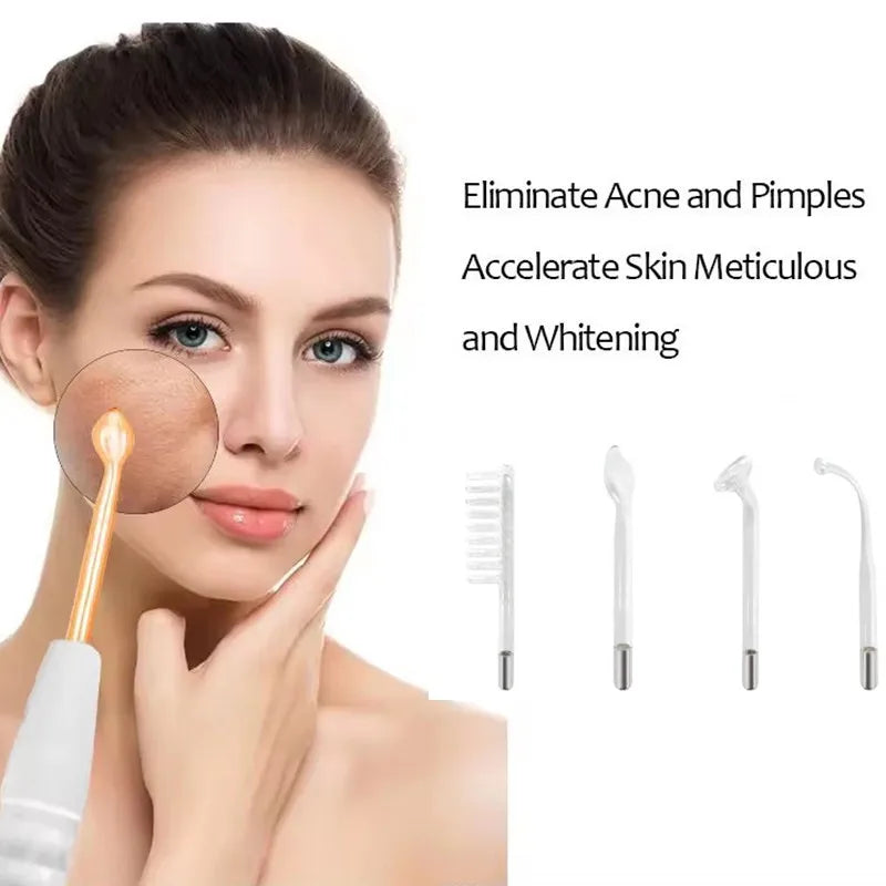 Portable Electrical High Frequency Facial Beauty Machine for Acne Treatment Skin Tightening and Detox