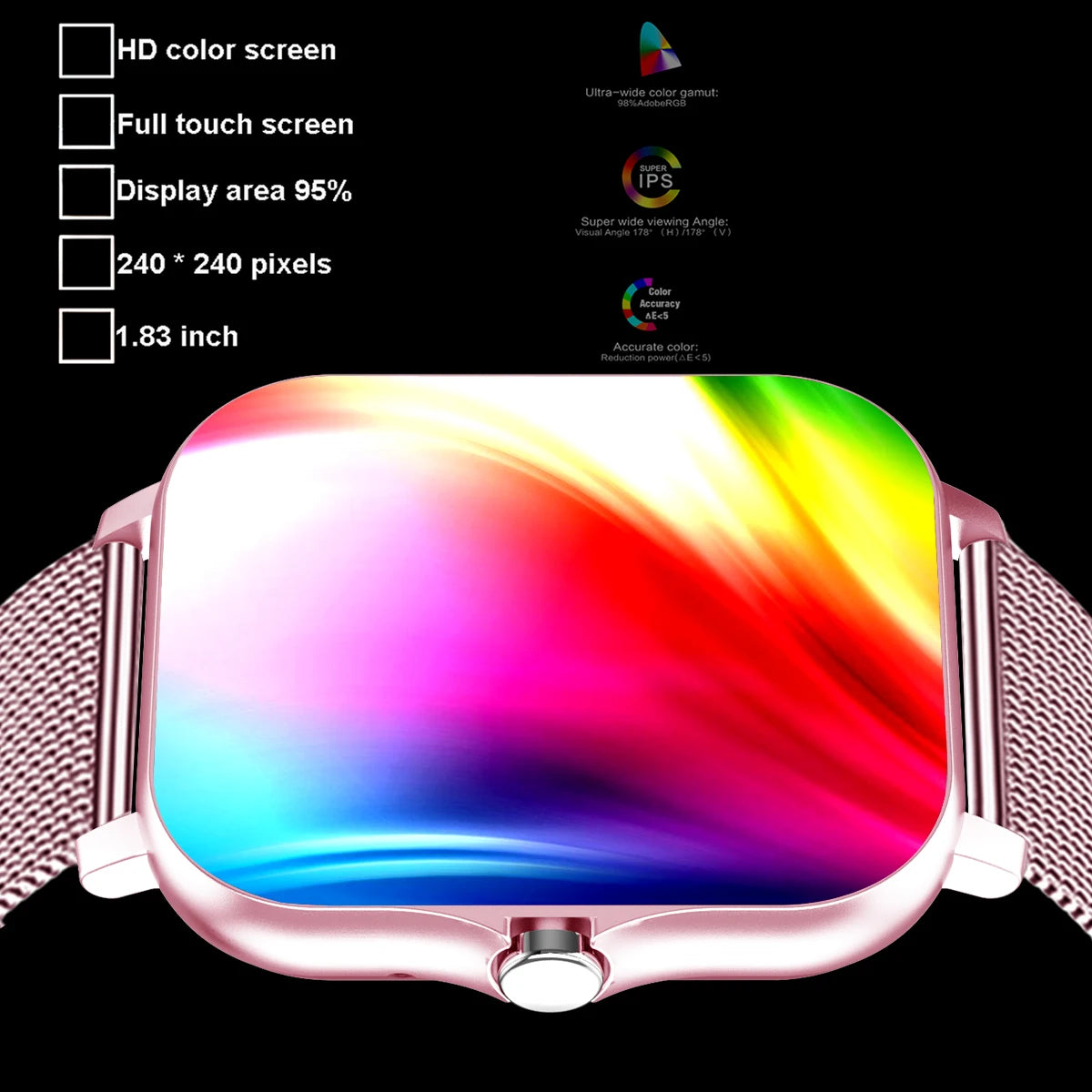 New SmartWatch Men Women 2.02 Amoled BT Call GPS Tracker NFC Sport Waterproof Heart Rate Smart Watch Fitness Tracker