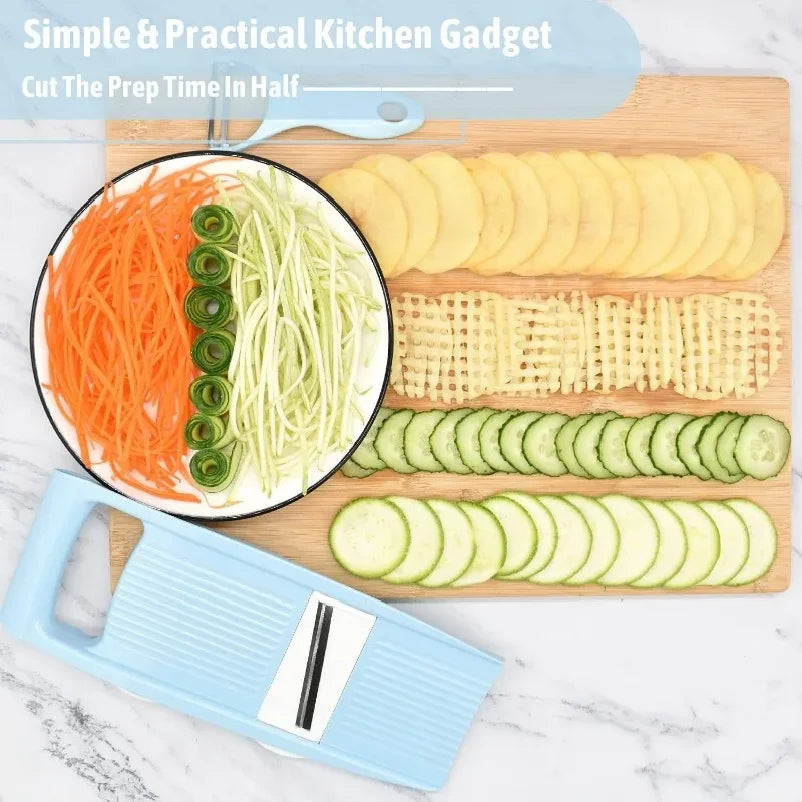 Multifunctional Vegetable Slicer 4 in 1 Adjustable Food Shredder Peeler Potato Carrot Cutter for Shredding Kitchen Gadgets