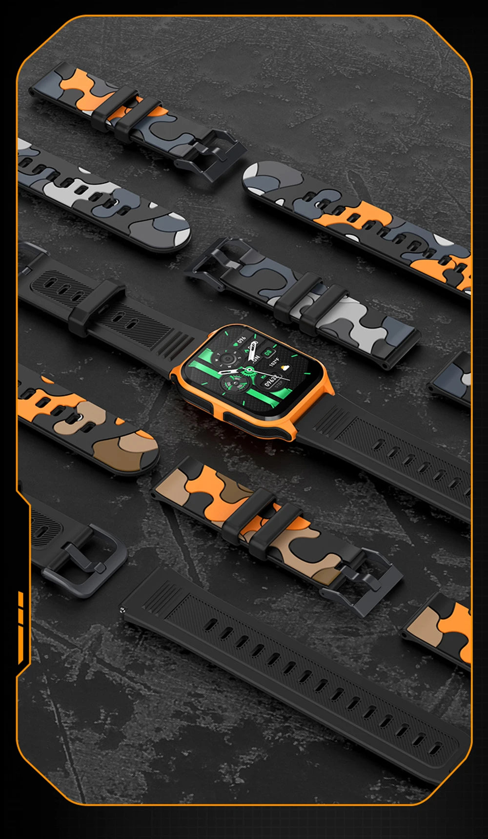 COLMI P73 1.9" Outdoor Military Smart Watch Men Bluetooth Call Smartwatch For Xiaomi Android IOS, IP68 Waterproof Fitness Watch